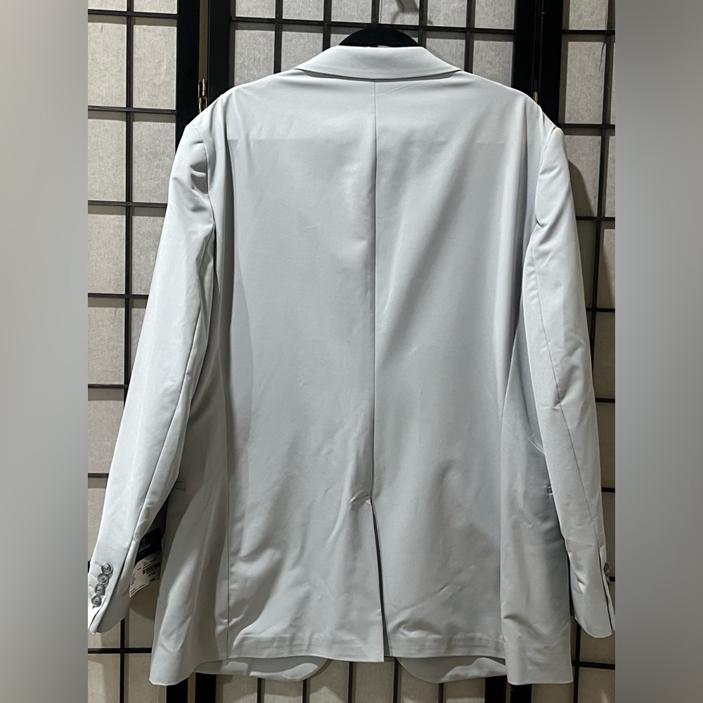 STAFFORD Light Grey Men's SMART TECH JACKET Blazer - Classic Two-Button SIZE 46R - Picture 6 of 12